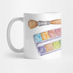 palette with brush Mug